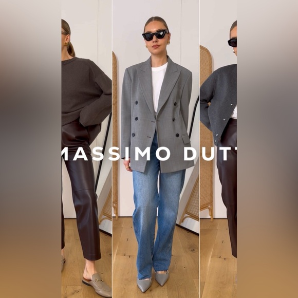 NWT Massimo Dutti double breasted gray blazer size 10 - Picture 2 of 10